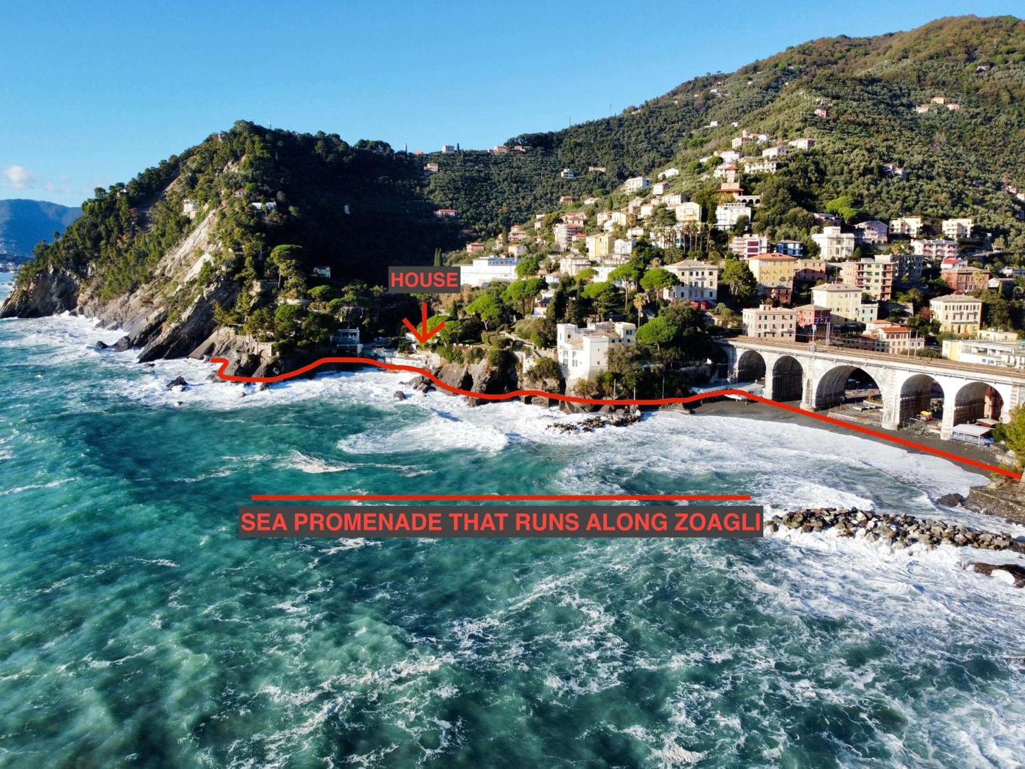 Un Passo Dal Mare Lägenhet Zoagli Exteriör bild